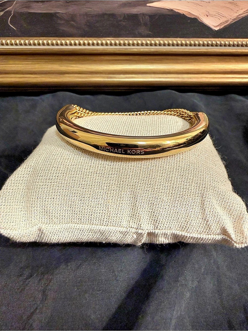 Michael Kors MK5578 Gold-Tone Chain Cuff Bracelet